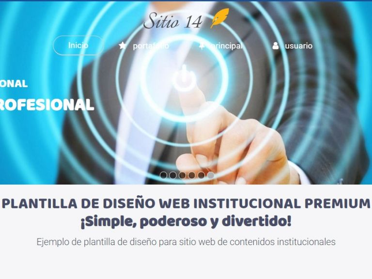 Plantilla de diseo web para sitio institucional. - INSTITUCIONAL 14 . Diseo sitio web institucional (AVANZADO)