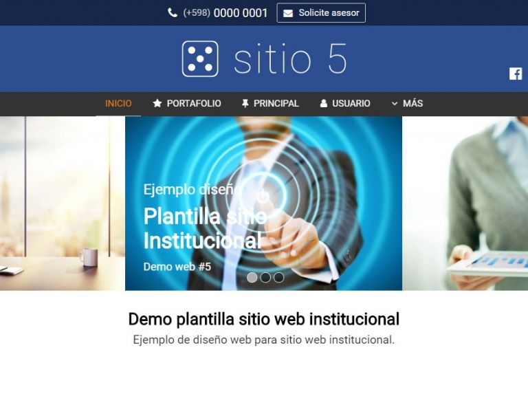 Template de diseo web para sitio institucional. - INSTITUCIONAL 5 . Diseo sitio web institucional (AVANZADO)